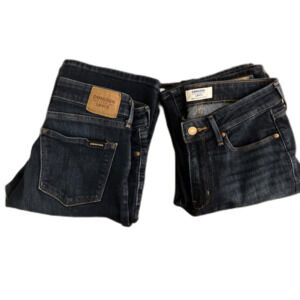 2 Pair Levi's Denizen Mid-Rise Boot cut Jeans Dark Wash- Woman's 2R